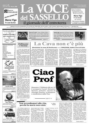 E' in edicola La Voce del Sassello di marzo