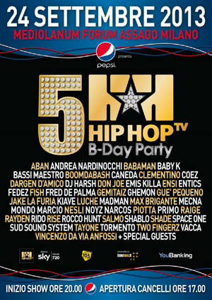 Hip hop tv b-day party, appuntamento a settembre